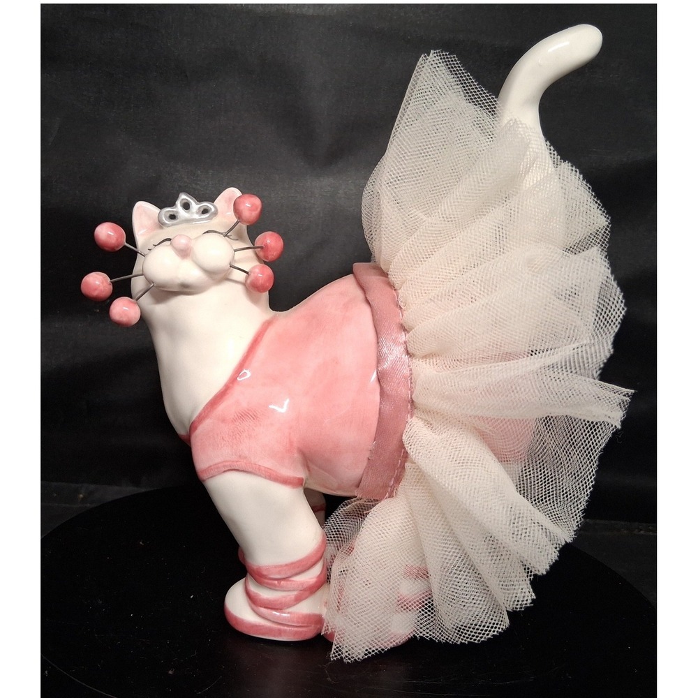 Willitts Designs Lacombe Pink Ballerina Cat Figurine Ceramic Tiara 86219 2005
